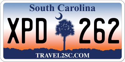 SC license plate XPD262
