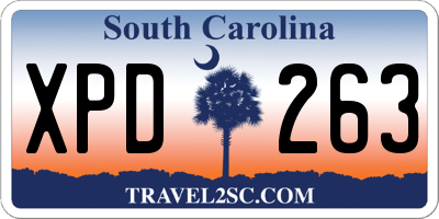 SC license plate XPD263