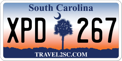 SC license plate XPD267