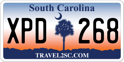 SC license plate XPD268
