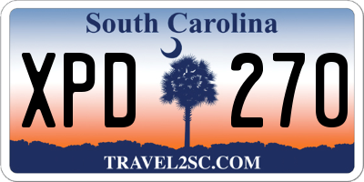 SC license plate XPD270