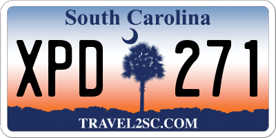 SC license plate XPD271