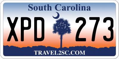 SC license plate XPD273