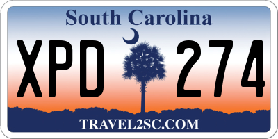 SC license plate XPD274