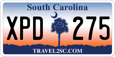 SC license plate XPD275
