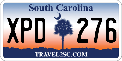 SC license plate XPD276