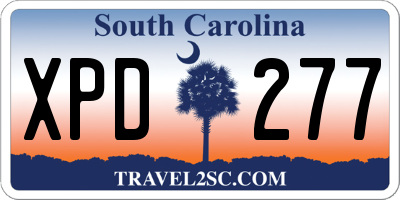SC license plate XPD277