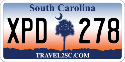 SC license plate XPD278