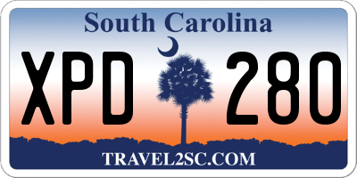 SC license plate XPD280