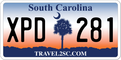 SC license plate XPD281