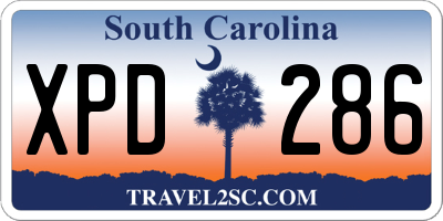 SC license plate XPD286