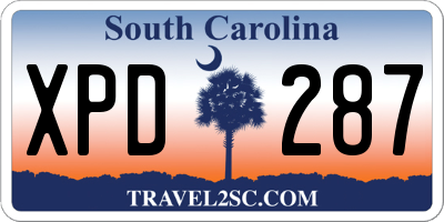SC license plate XPD287