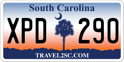 SC license plate XPD290