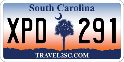 SC license plate XPD291