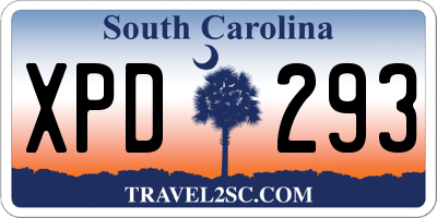 SC license plate XPD293