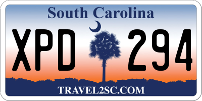 SC license plate XPD294