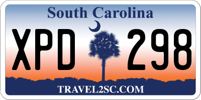 SC license plate XPD298