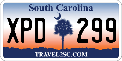 SC license plate XPD299