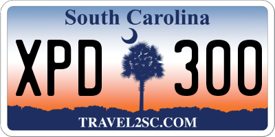 SC license plate XPD300