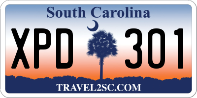 SC license plate XPD301