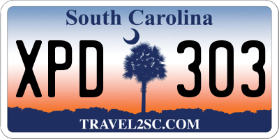SC license plate XPD303