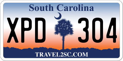 SC license plate XPD304