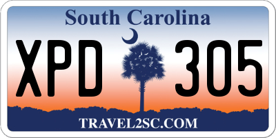 SC license plate XPD305