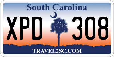 SC license plate XPD308