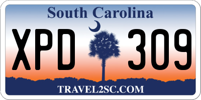 SC license plate XPD309