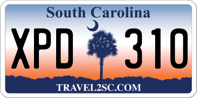 SC license plate XPD310