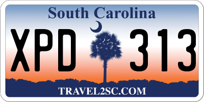 SC license plate XPD313