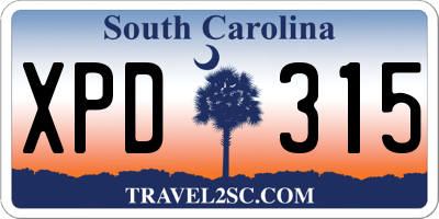 SC license plate XPD315