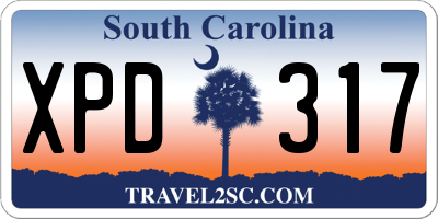 SC license plate XPD317
