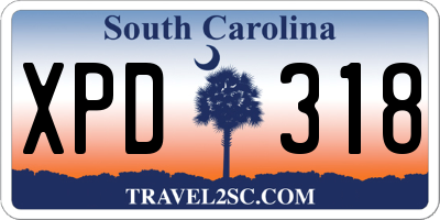 SC license plate XPD318