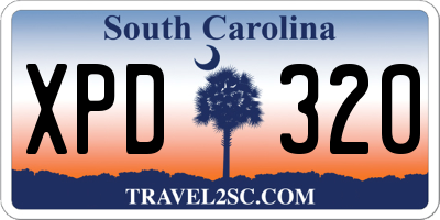 SC license plate XPD320