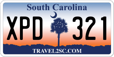 SC license plate XPD321
