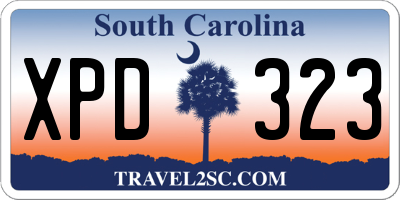 SC license plate XPD323