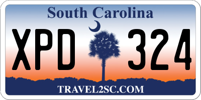 SC license plate XPD324