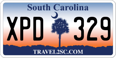 SC license plate XPD329