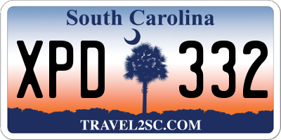 SC license plate XPD332