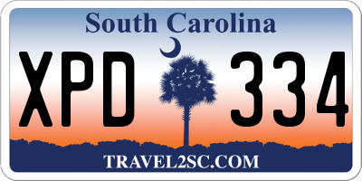 SC license plate XPD334