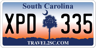 SC license plate XPD335
