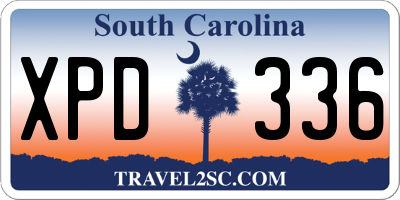 SC license plate XPD336