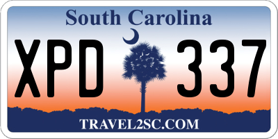 SC license plate XPD337