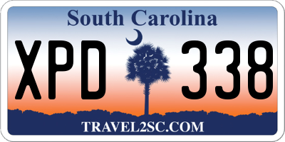 SC license plate XPD338