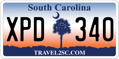 SC license plate XPD340