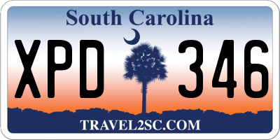 SC license plate XPD346