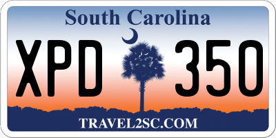 SC license plate XPD350