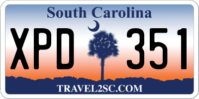 SC license plate XPD351