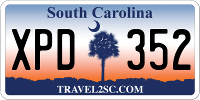 SC license plate XPD352